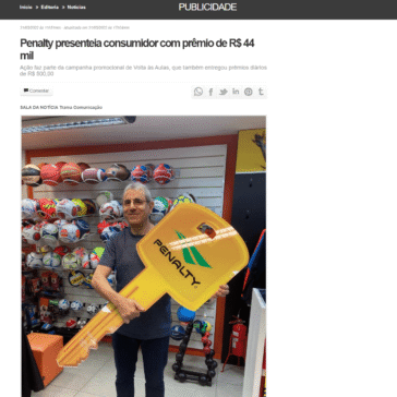 Penalty presenteia consumidor com prêmio de R$ 44 mil – Gazeta da Semana