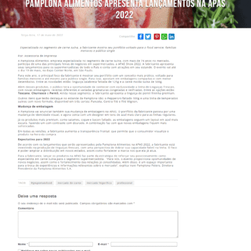 Pamplona Alimentos apresenta lançamentos na APAS 2022 – Grupo Mais Food