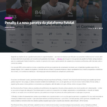 Penalty é a nova parceira da plataforma Futstat – Luca Moreira