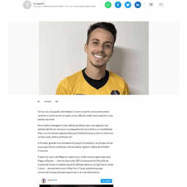 Ícone do futebol freestyle no Brasil, Adonias vira jogador de futsal – O Tempo
