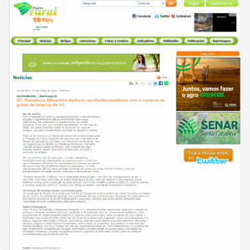 SC: Pamplona Alimentos destaca resultados positivos com a compra de grãos de inverno de SC – Página Rural
