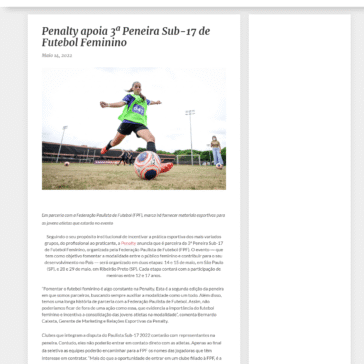 Penalty apoia 3ª Peneira Sub-17 de Futebol Feminino – Portal Abc Paulista