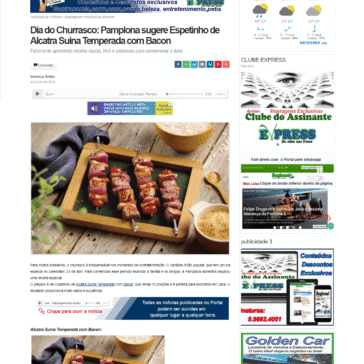 Dia do Churrasco: Pamplona sugere Espetinho de Alcatra Suína Temperada com Bacon – Regional Express MG