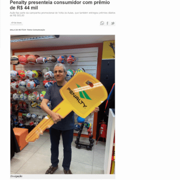 Penalty presenteia consumidor com prêmio de R$ 44 mil – Rio Preto News