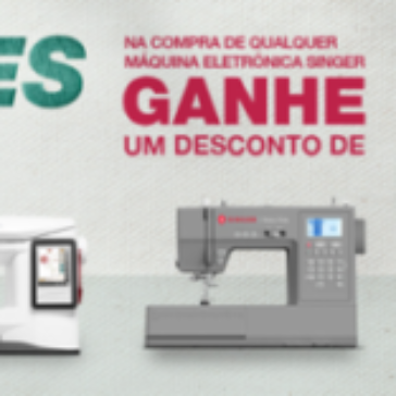 Dia das Mães: Singer dá 200 reais de desconto em máquinas de costura eletrônicas