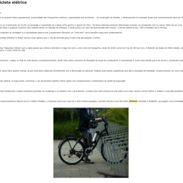 Cinco benefícios de substituir o carro pela bicicleta elétrica