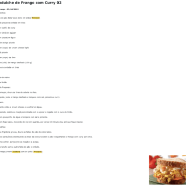 Sanduíche de Frango com Curry