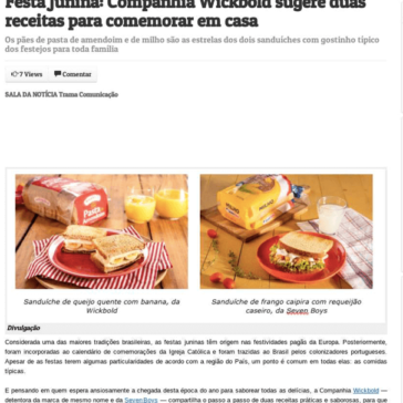 Festa Junina: Companhia Wickbold sugere duas receitas para comemorar em casa