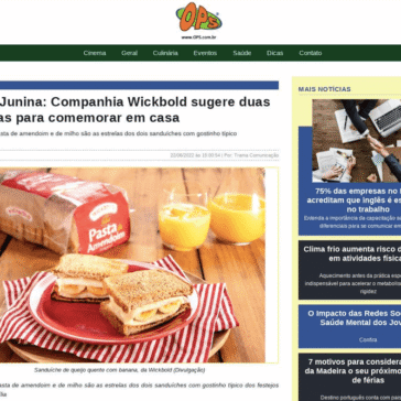 Festa Junina: Companhia Wickbold sugere duas receitas para comemorar em casa