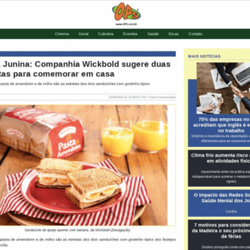 Festa Junina: Companhia Wickbold sugere duas receitas para comemorar em casa