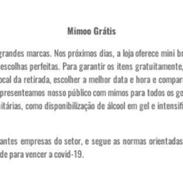 O Shopping Metrô Tucuruvi e a Mimoo Grátis estão com novidades imperdíveis nos próximos dias
