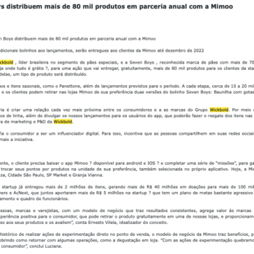 Wickbold e Seven Boys distribuirão mais de 80 mil itens plataforma de brindes