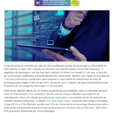 Como a falta de adaptabilidade às novas configurações de trabalho estão afetando a retenção de profissionais da área de tecnologia?