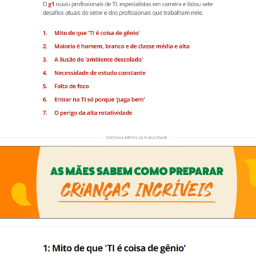 Pouca diversidade, estresse e estudo constante: os desafios que os profissionais de TI precisam superar