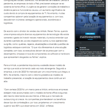 Locação de equipamentos tecnológicos deve continuar sendo tendência em 2022