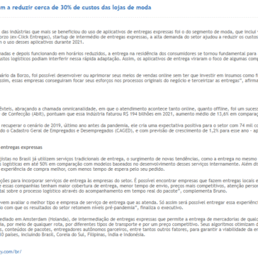 Entregas expressas ajudam a reduzir cerca de 30% de custos das lojas de moda – Agência O Globo