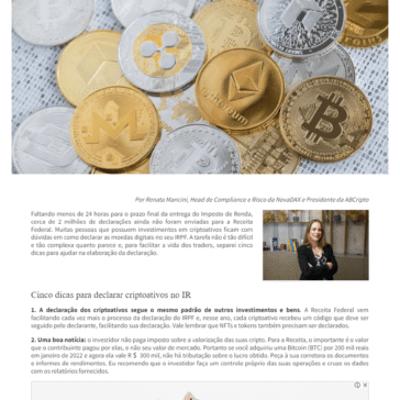 Cinco dicas para declarar criptoativos no Imposto de Renda 2022 – Click Além do Tech