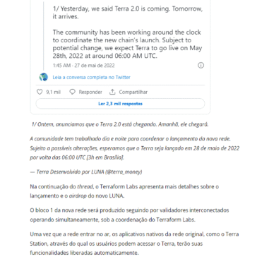 Versão 2.0: Entenda como será o lançamento da nova rede do Terra e o airdrop do novo LUNA – Cointelegraph