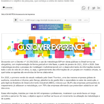 Sienge, Grant Thornton e ABDI lançam a segunda edição da pesquisa para análise da maturidade BIM no Brasil – AB Notícia News