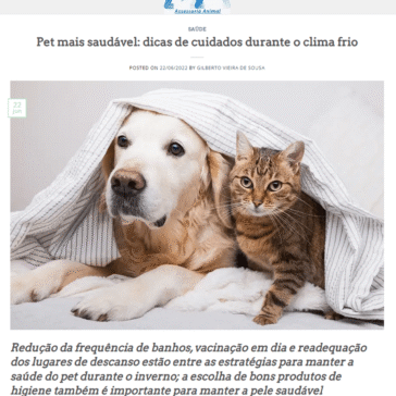 Pet mais saudável: dicas de cuidados durante o clima frio – Assessoria Animal