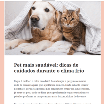 Pet mais saudável: dicas de cuidados durante o clima frio – Se Meu Pet Falasse