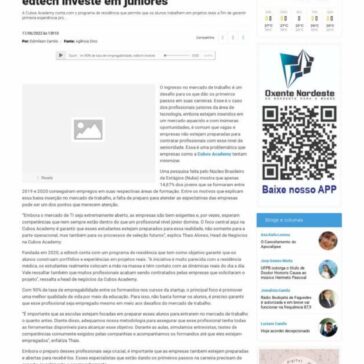 Com 90% de taxa de empregabilidade, edtech investe em juniores – Oxente Nordeste