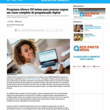 Programa oferece 130 bolsas para pessoas negras em curso completo de programação digital – Rio Preto News