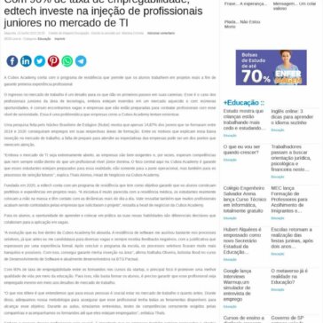 Com 90% de taxa de empregabilidade, edtech investe na injeção de profissionais juniores no mercado de TI – Segs