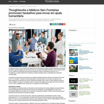 Thoughtworks e Médicos Sem Fronteiras promovem hackathon para inovar em ajuda humanitária – Portal abc Noticias news