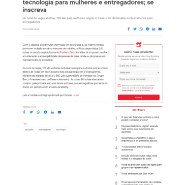 iFood disponibiliza 200 bolsas de estudo em tecnologia para mulheres e entregadores; se inscreva – Ifood News