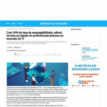 Com 90% de taxa de empregabilidade, edtech investe na injeção de profissionais juniores no mercado de TI – Rio Preto News