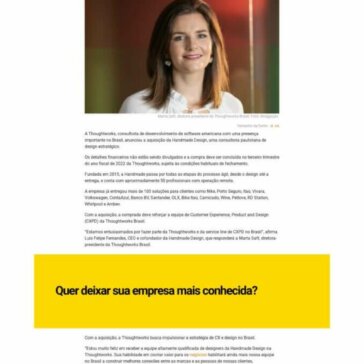 Thoughtworks compra Handmade Design – Baguete