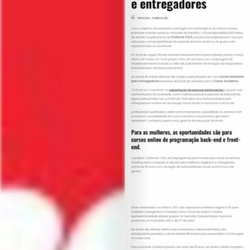 Bolsas de estudos para mulheres negras e entregadores – Revista Raça Brasil