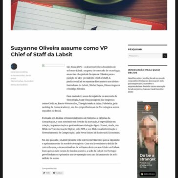 Suzyanne Oliveira assume como VP Chief of Staff da Labsit