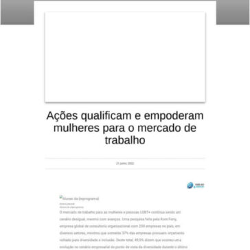 Ações qualificam e empoderam mulheres para o mercado de trabalho – Oacreagora.com