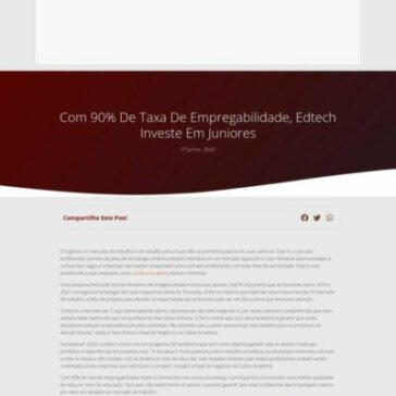 Com 90% de taxa de empregabilidade, edtech investe em juniores – Folha de Uberaba