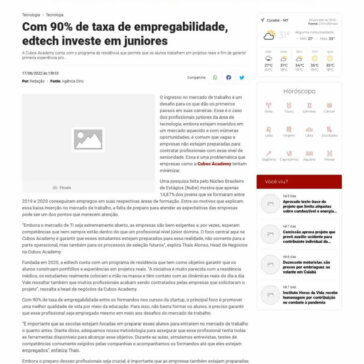 Com 90% de taxa de empregabilidade, edtech investe em juniores – Olhando a Notícia