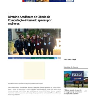Diretório Acadêmico de Ciência da Computação é formado apenas por mulheres – Suburbio Online/BR