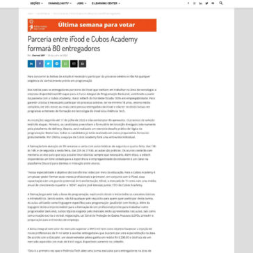 Parceria entre iFood e Cubos Academy formará 80 entregadores – Channel 360