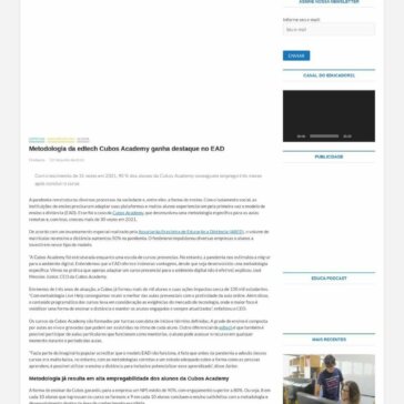 Metodologia da edtech Cubos Academy ganha destaque no EAD – Educador21