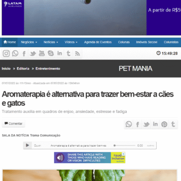 Aromaterapia é alternativa para trazer bem-estar a cães e gatos – Gazeta da Semana