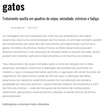 Aromaterapia é alternativa para trazer bem-estar a cães e gatos – Afina Menina