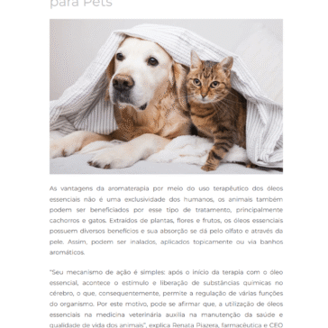 Aromaterapia é eficaz também para Pets – Deixei Meu Like