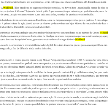 Wickbold e Seven Boys distribuem mais de 80 mil produtos em parceria anual com a Mimoo