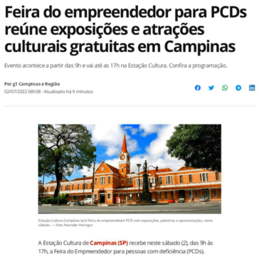 Feira do empreendedor para PCDs reúne exposições e atrações culturais gratuitas em Campinas