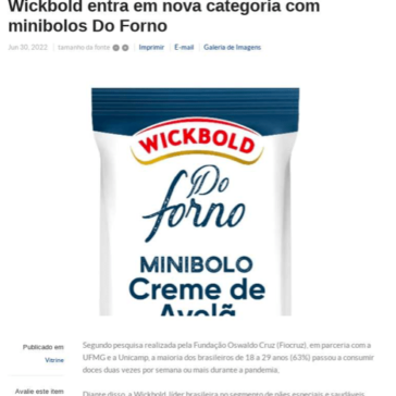 Wickbold entra em nova categoria com minibolos Do Forno