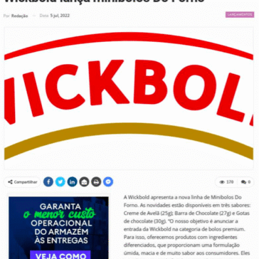Wickbold lança minibolos Do Forno