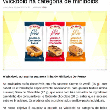 Wickbold na categoria de minibolos