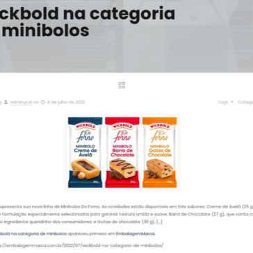 Wickbold na categoria de minibolos