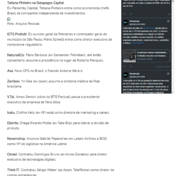 Alto Escalão: as principais movimentações executivas da semana – Broadcast+